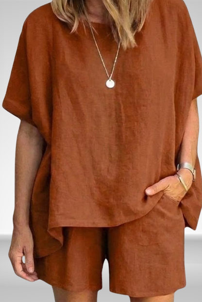 Rosalie | Linnen Shirt & Shorts Set
