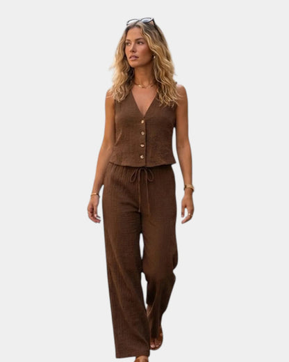 Vivette | Set van elegante broek en top