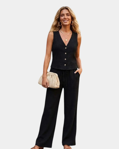 Vivette | Set van elegante broek en top