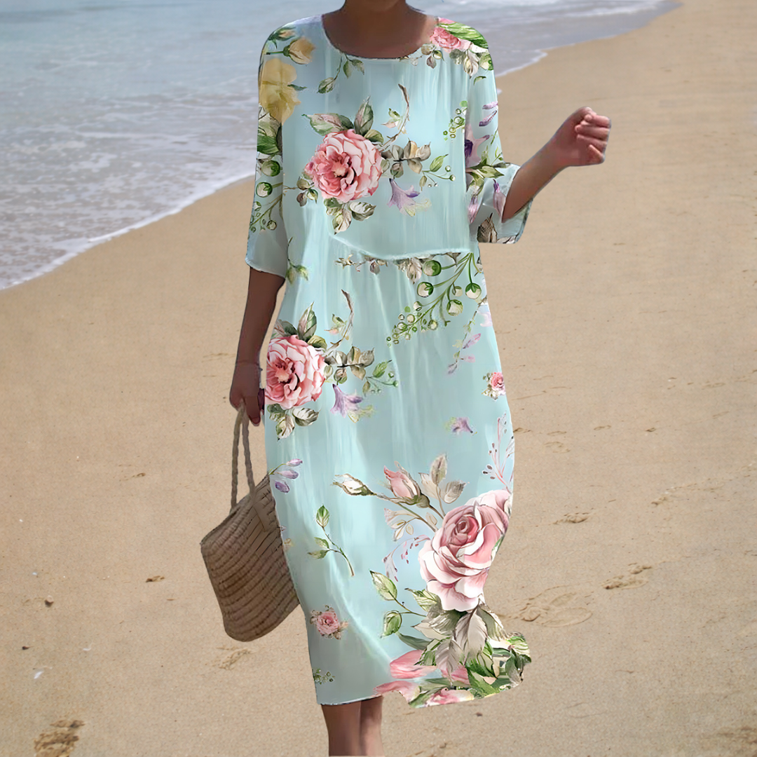 Rosanna | Midi Bloemige Jurk