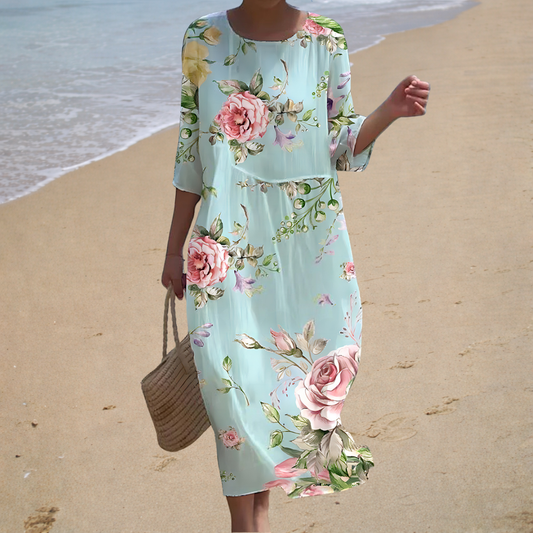 Rosanna | Midi Bloemige Jurk