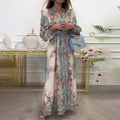 Amélie™ Vintage Voorjaarsjurk met Elegante Lantaarnmouwen