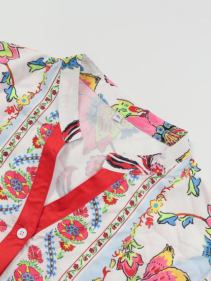 Elegante Plus Size Zomerjurk met V-Hals en Print