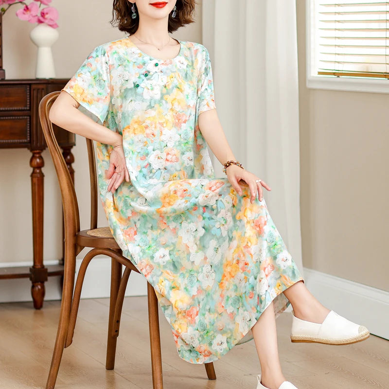 Rosalie | Losvallende Zomerjurk met Bloemenprint