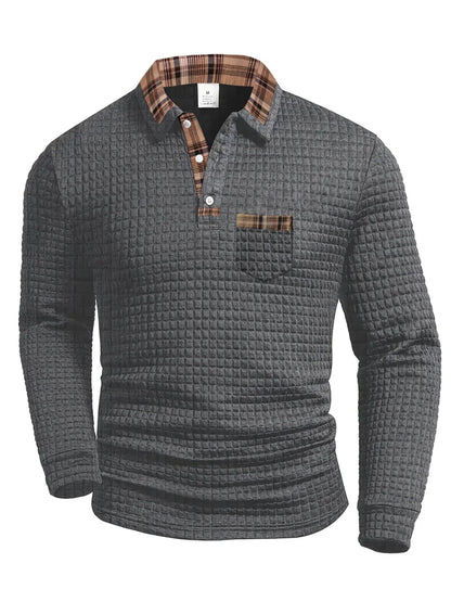 Sommerfeld | Geruit poloshirt met lange mouwen