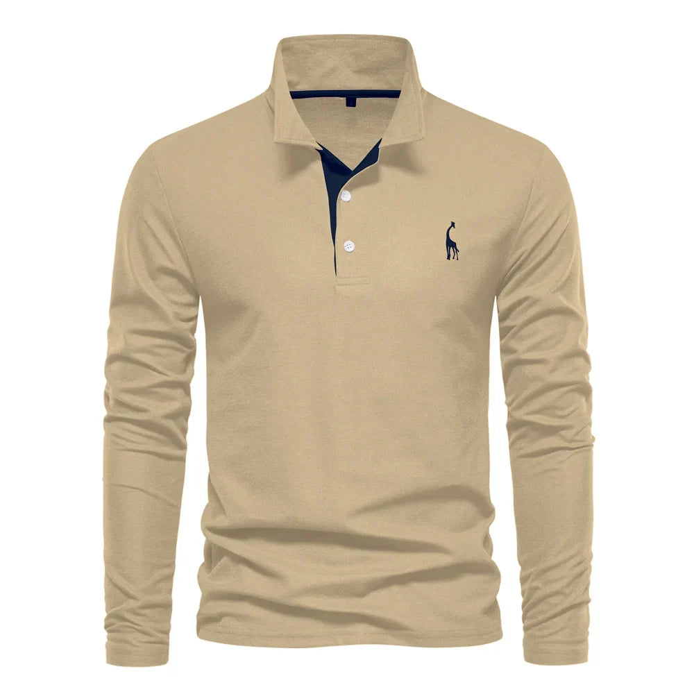 Beeckhoven™ | Casual Mannen Poloshirt Met Lange Mouwen