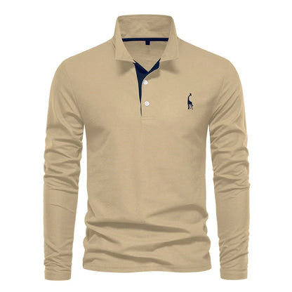 Beeckhoven™ | Casual Mannen Poloshirt Met Lange Mouwen