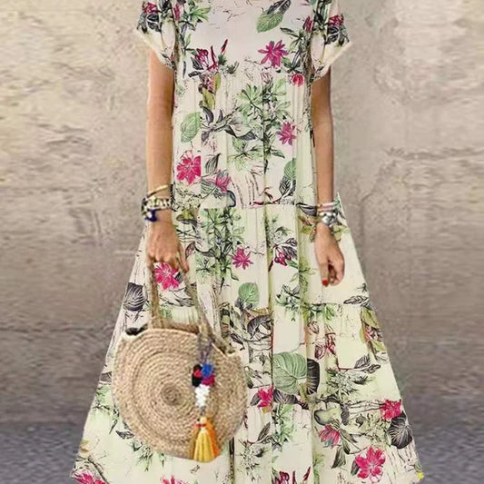 Aveline | Jurk met Vintage Bloemenprint