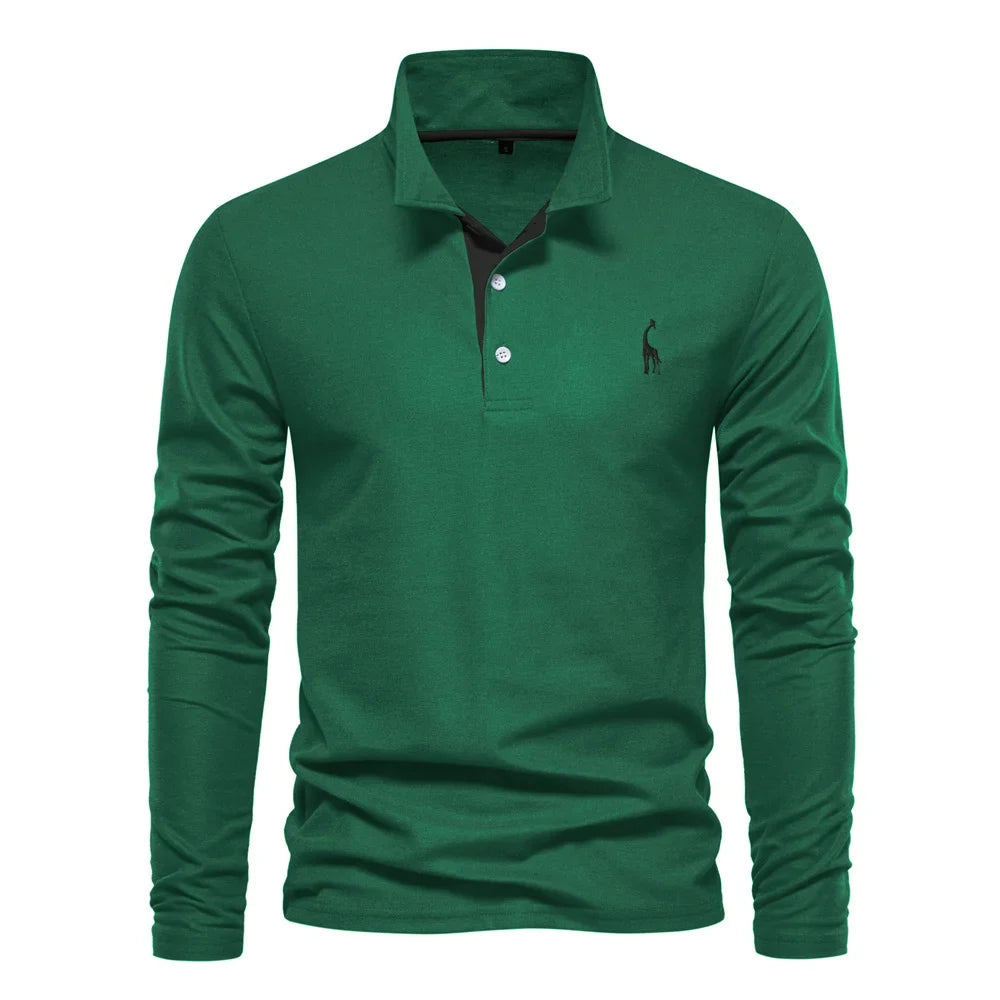 Beeckhoven™ | Casual Mannen Poloshirt Met Lange Mouwen
