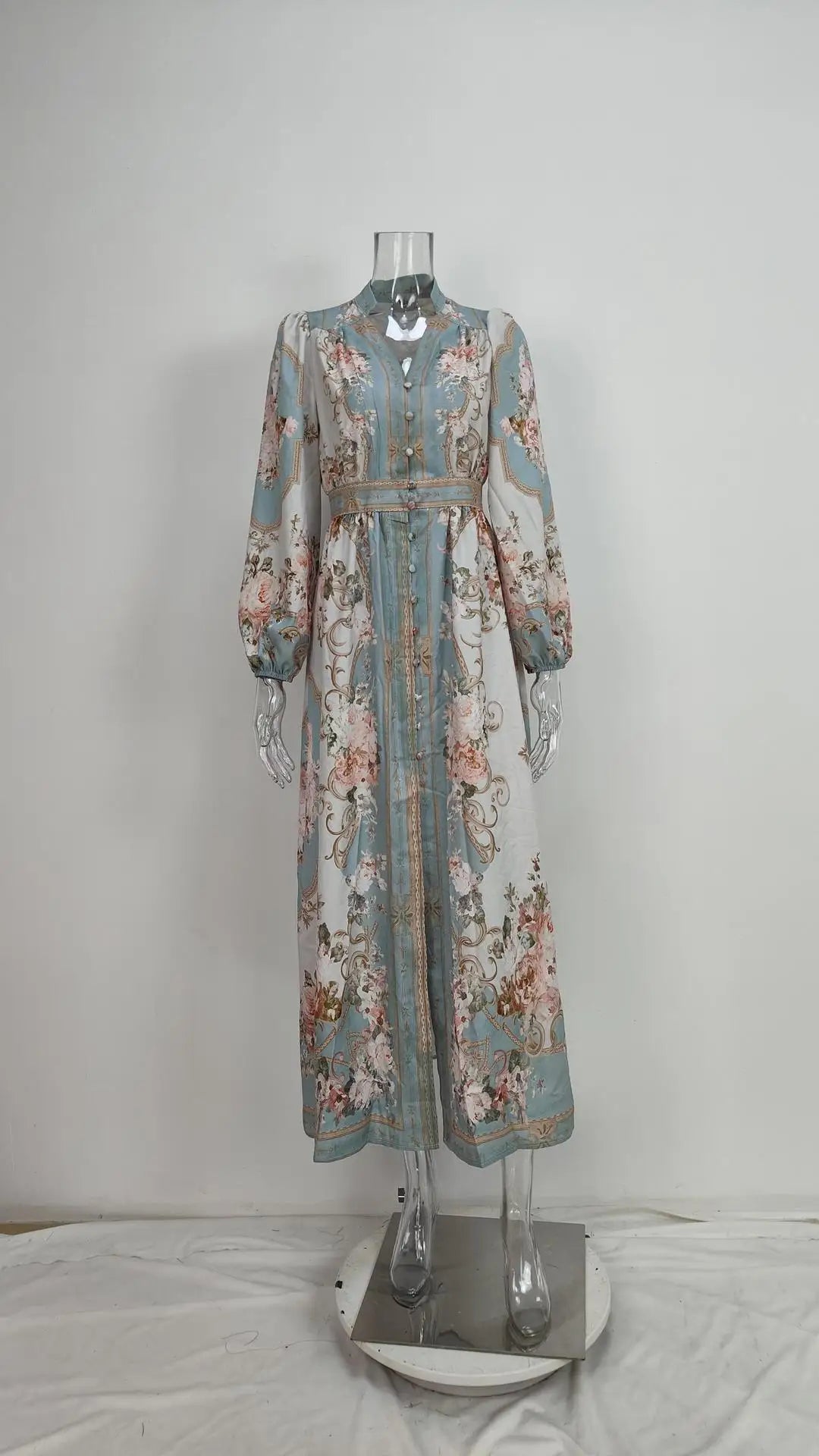 Amélie™ Vintage Voorjaarsjurk met Elegante Lantaarnmouwen
