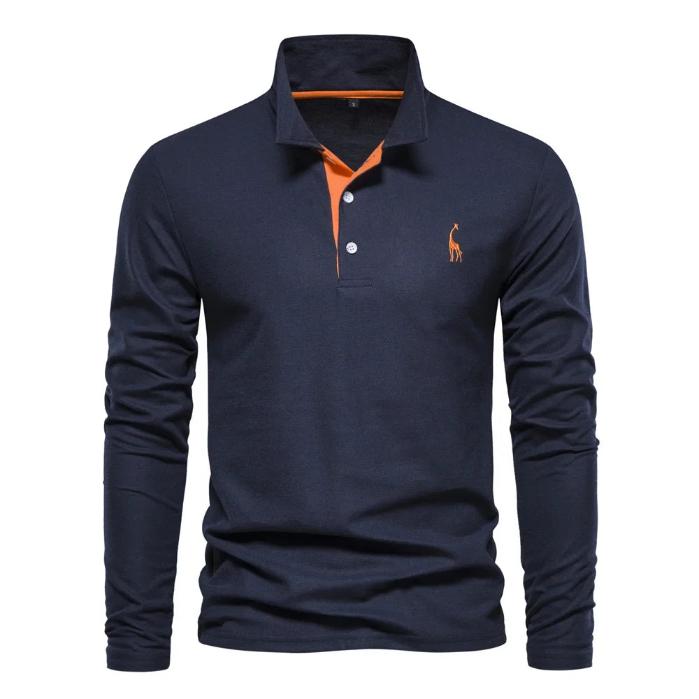 Beeckhoven™ | Casual Mannen Poloshirt Met Lange Mouwen