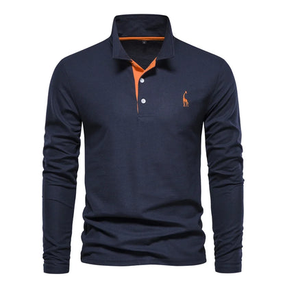Beeckhoven™ | Casual Mannen Poloshirt Met Lange Mouwen
