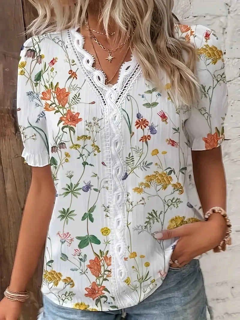 Elina | Elegante Zomerblouse met V-hals