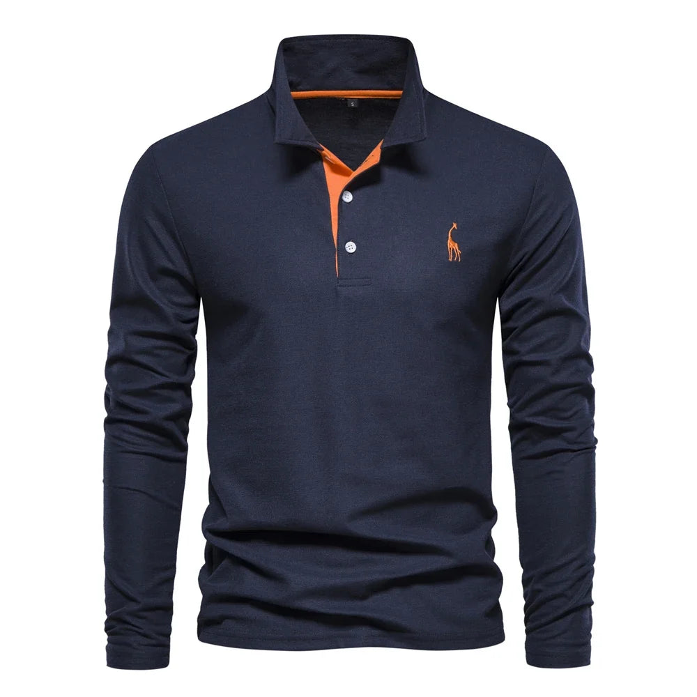 Beeckhoven™ | Casual Mannen Poloshirt Met Lange Mouwen