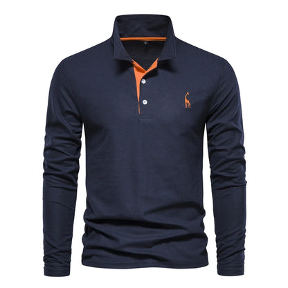 Beeckhoven™ | Casual Mannen Poloshirt Met Lange Mouwen