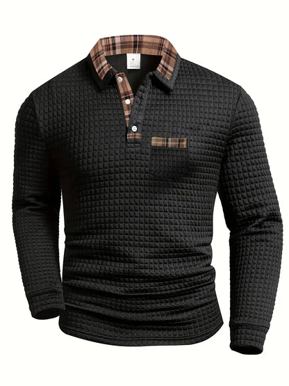 Sommerfeld | Geruit poloshirt met lange mouwen