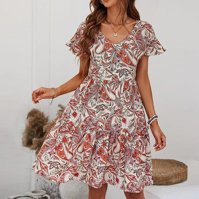 Amélie | Elegante Jurk met Bloemenprint in Grote Maten