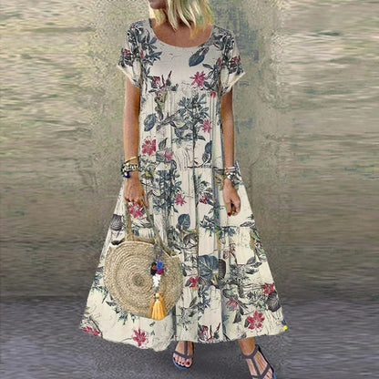 Aveline | Jurk met Vintage Bloemenprint