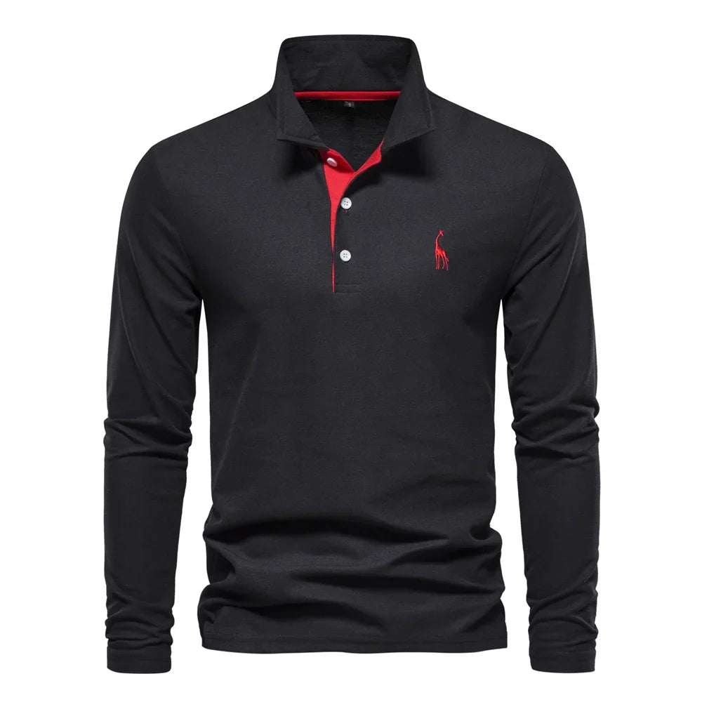 Beeckhoven™ | Casual Mannen Poloshirt Met Lange Mouwen