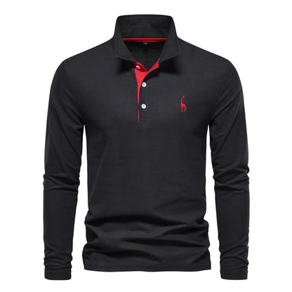Beeckhoven™ | Casual Mannen Poloshirt Met Lange Mouwen