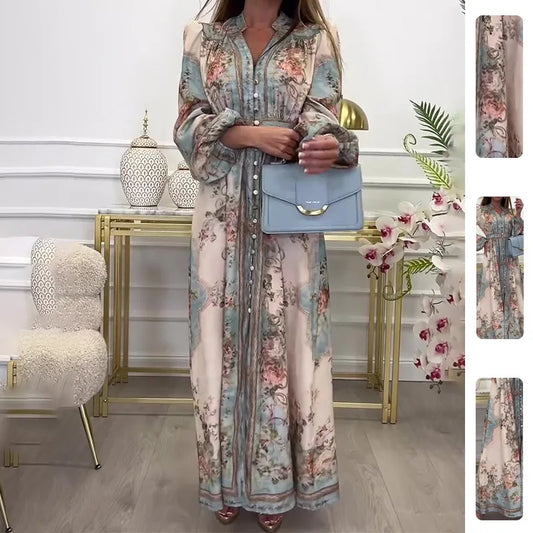 Amélie™ Vintage Voorjaarsjurk met Elegante Lantaarnmouwen
