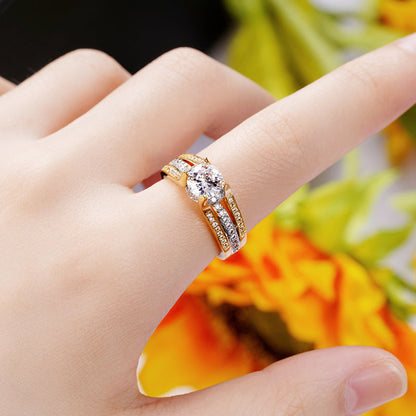 Vintage ring in kristal – Goud, Zilver, Roségoud