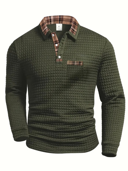 Sommerfeld | Geruit poloshirt met lange mouwen