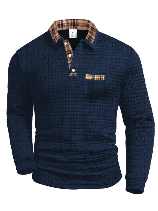Sommerfeld | Geruit poloshirt met lange mouwen