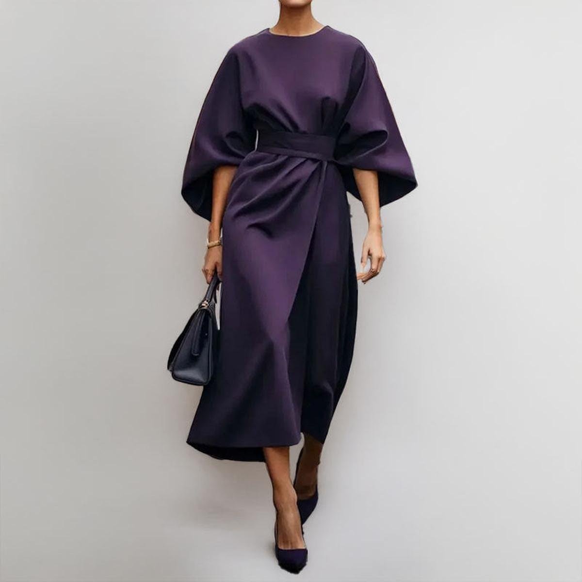 Cally™ - Lange jurk met kimono mouwen