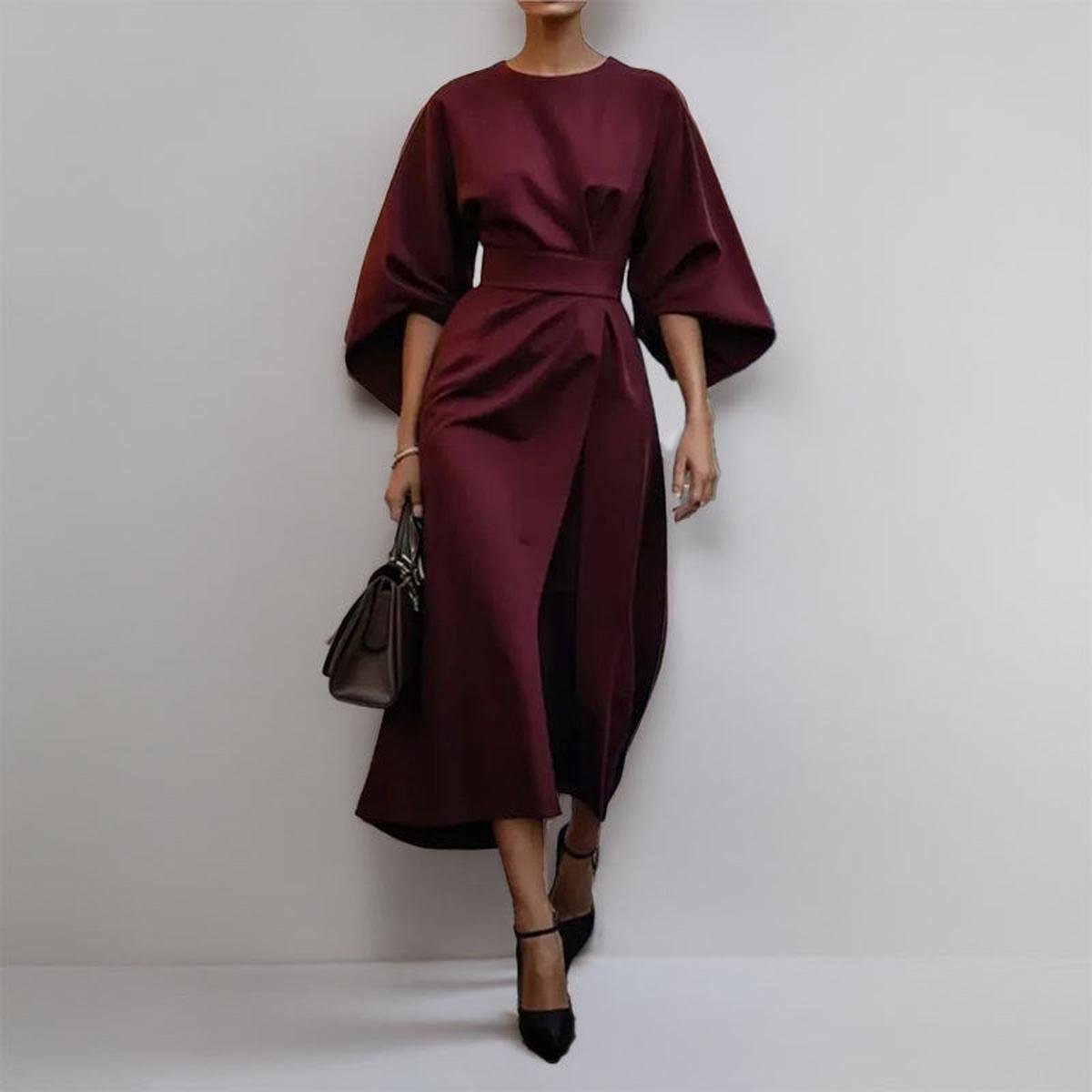 Cally™ - Lange jurk met kimono mouwen