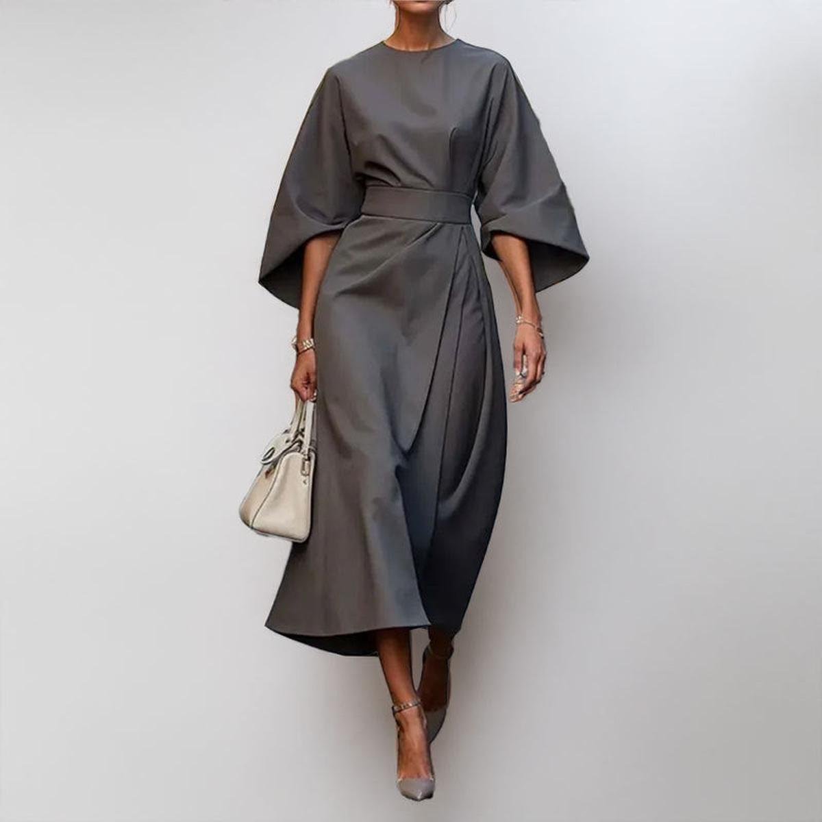 Cally™ - Lange jurk met kimono mouwen