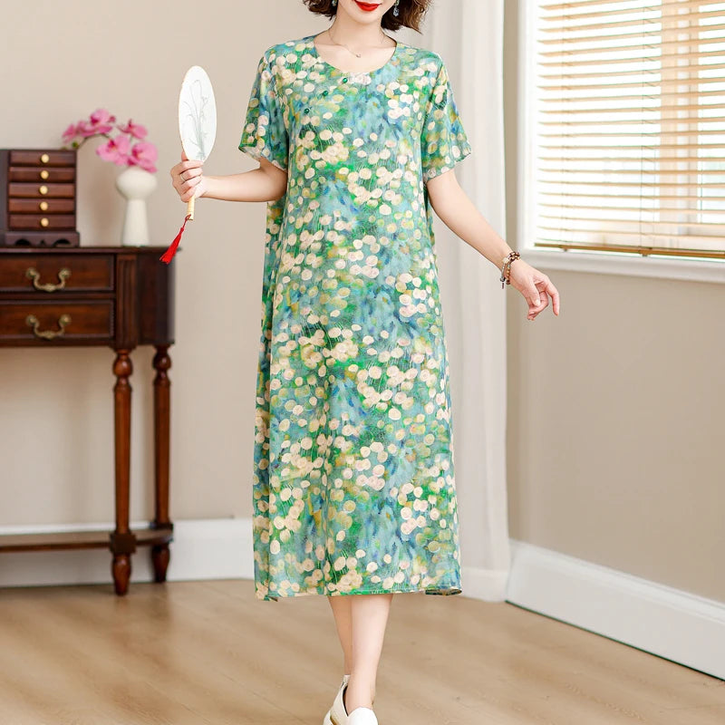 Rosalie | Losvallende Zomerjurk met Bloemenprint