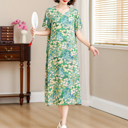 Rosalie | Losvallende Zomerjurk met Bloemenprint