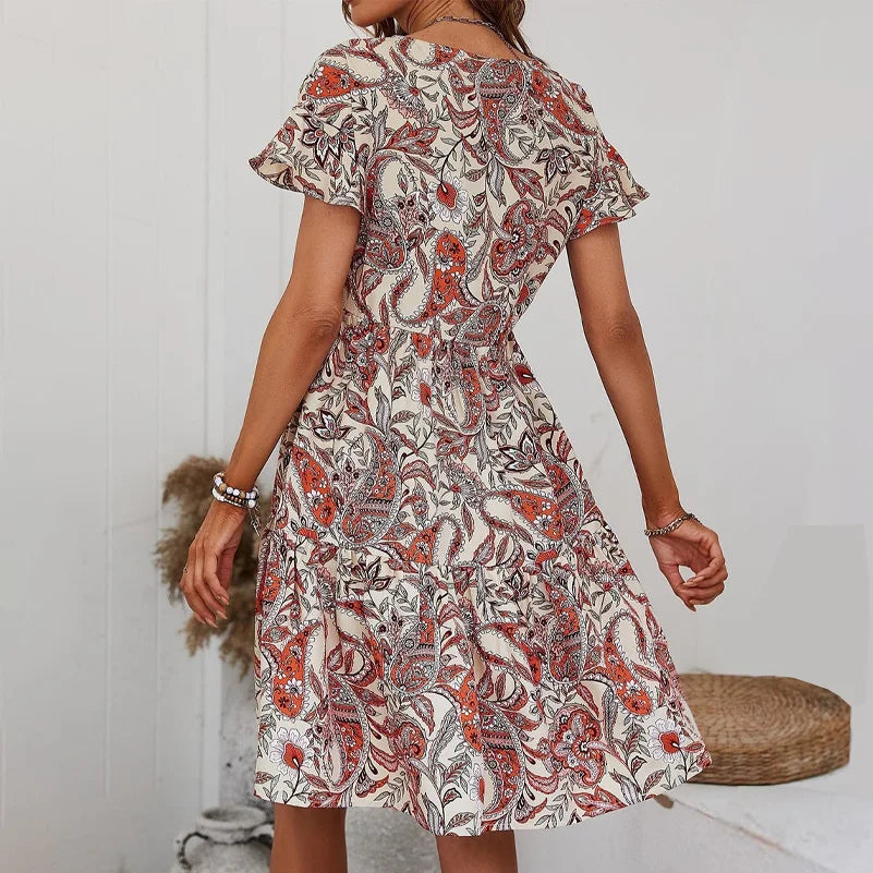Amélie | Elegante Jurk met Bloemenprint in Grote Maten