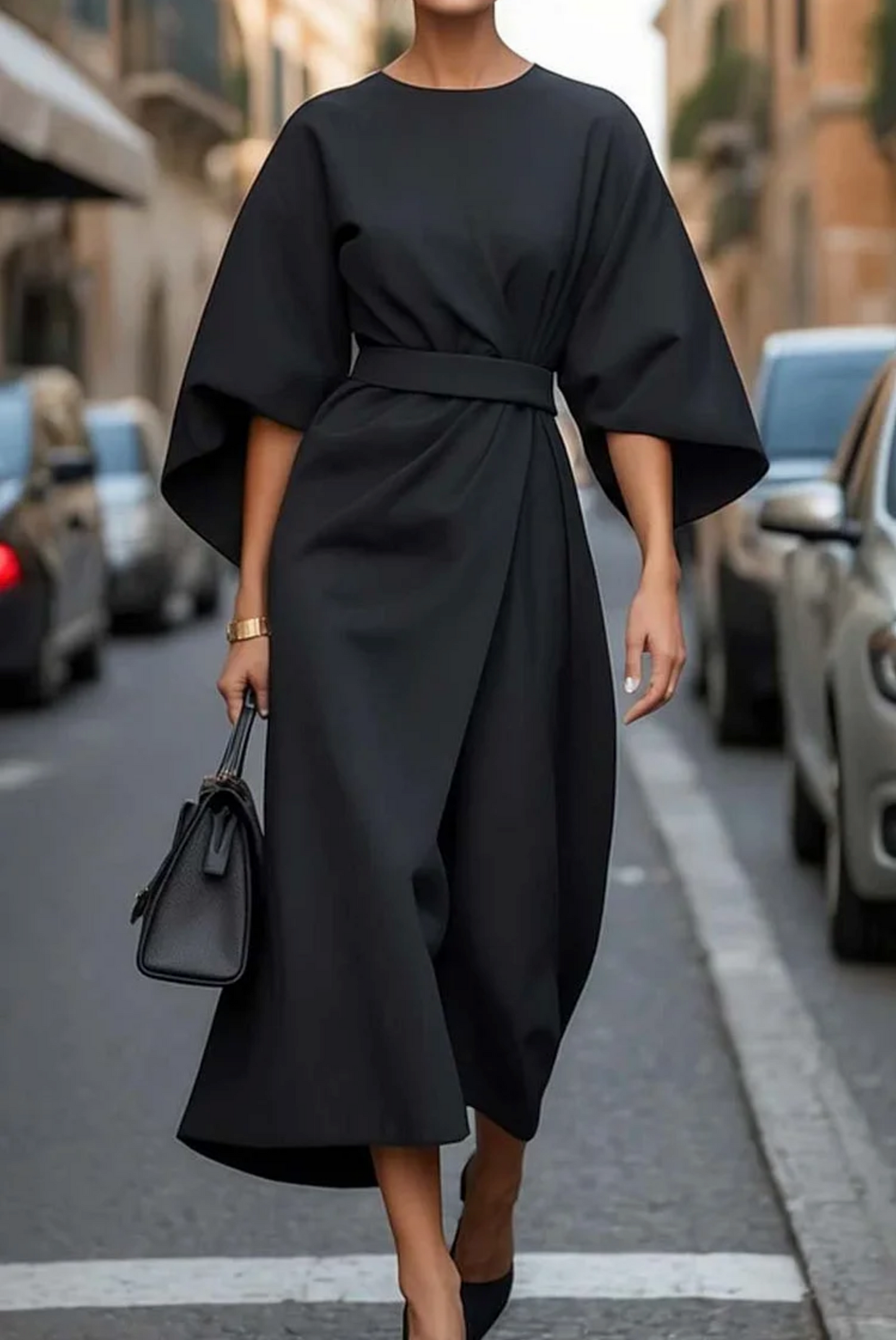 Rome™ – Tijdloos elegant jurkje met lantaenmouwen