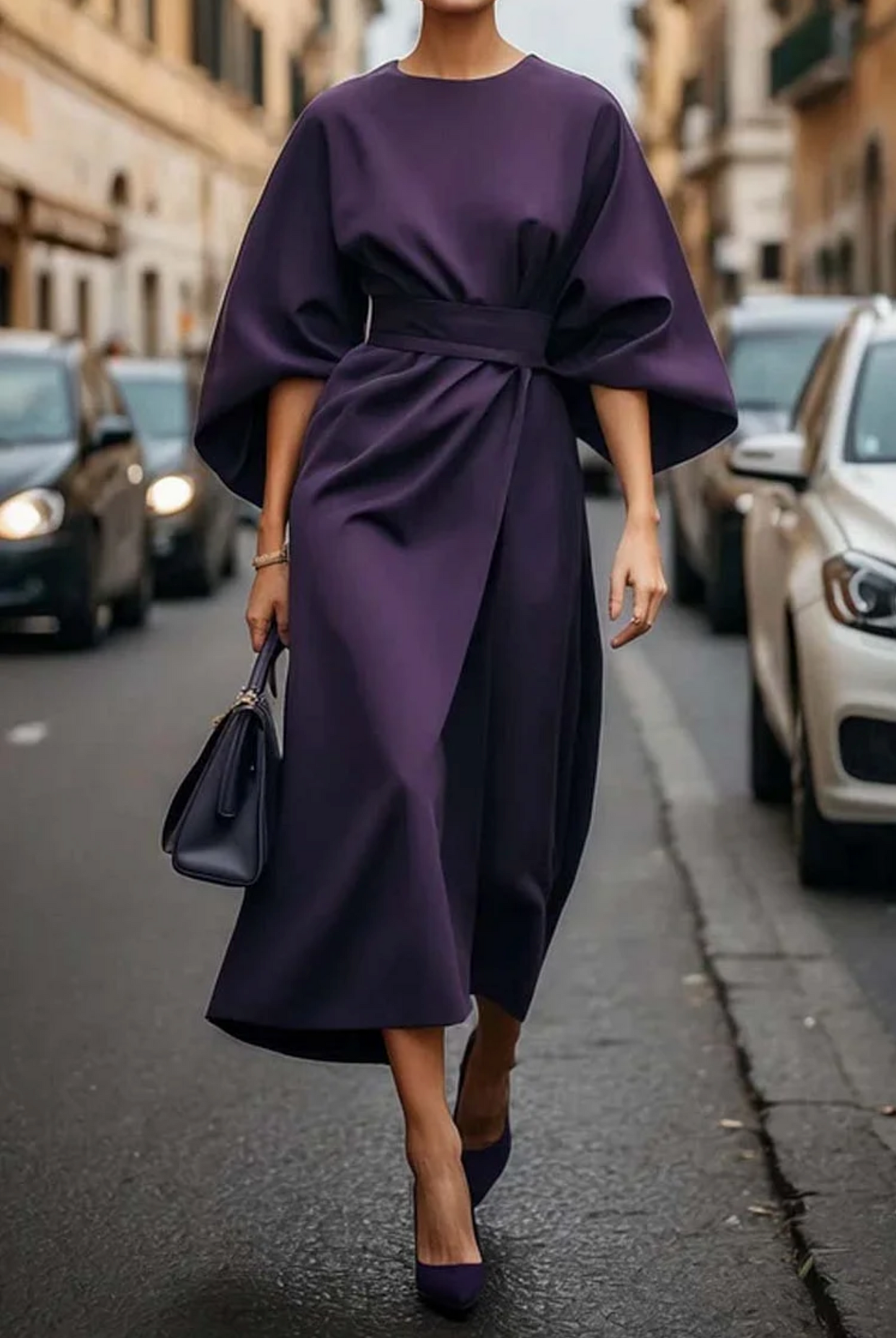 Rome™ – Tijdloos elegant jurkje met lantaenmouwen