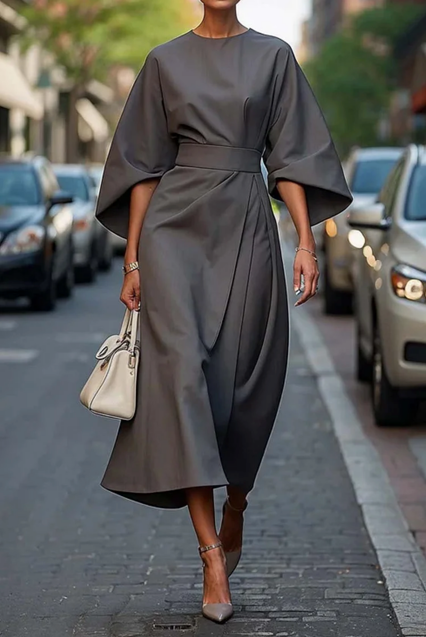 Rome™ – Tijdloos elegant jurkje met lantaenmouwen