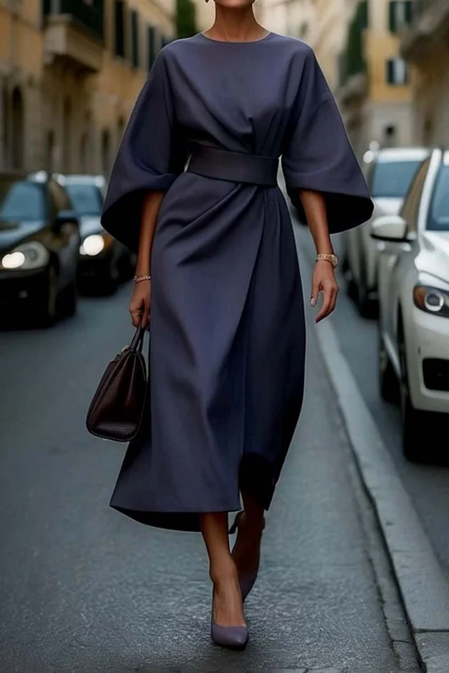 Rome™ – Tijdloos elegant jurkje met lantaenmouwen