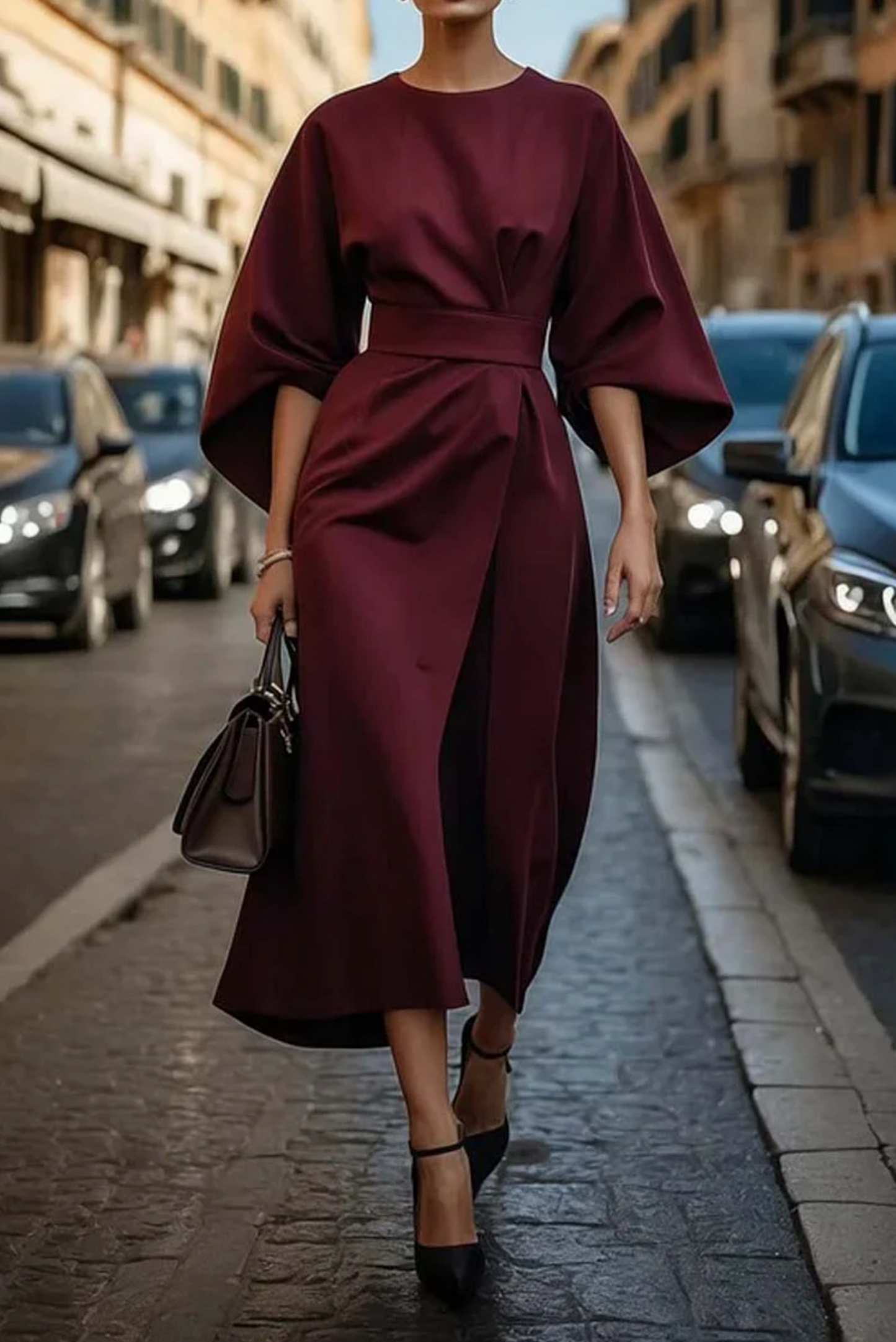 Rome™ – Tijdloos elegant jurkje met lantaenmouwen