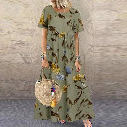 Aveline | Jurk met Vintage Bloemenprint