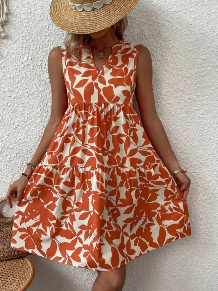 Isabelle | Boho A-lijn Jurk met V-hals