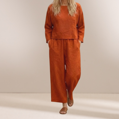 Selena | Linnen Twee-Delige Set
