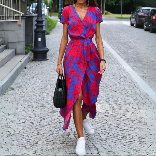 Jorlyn™ - Elegante jurk met V-hals en figuuraccentuerende pasvorm
