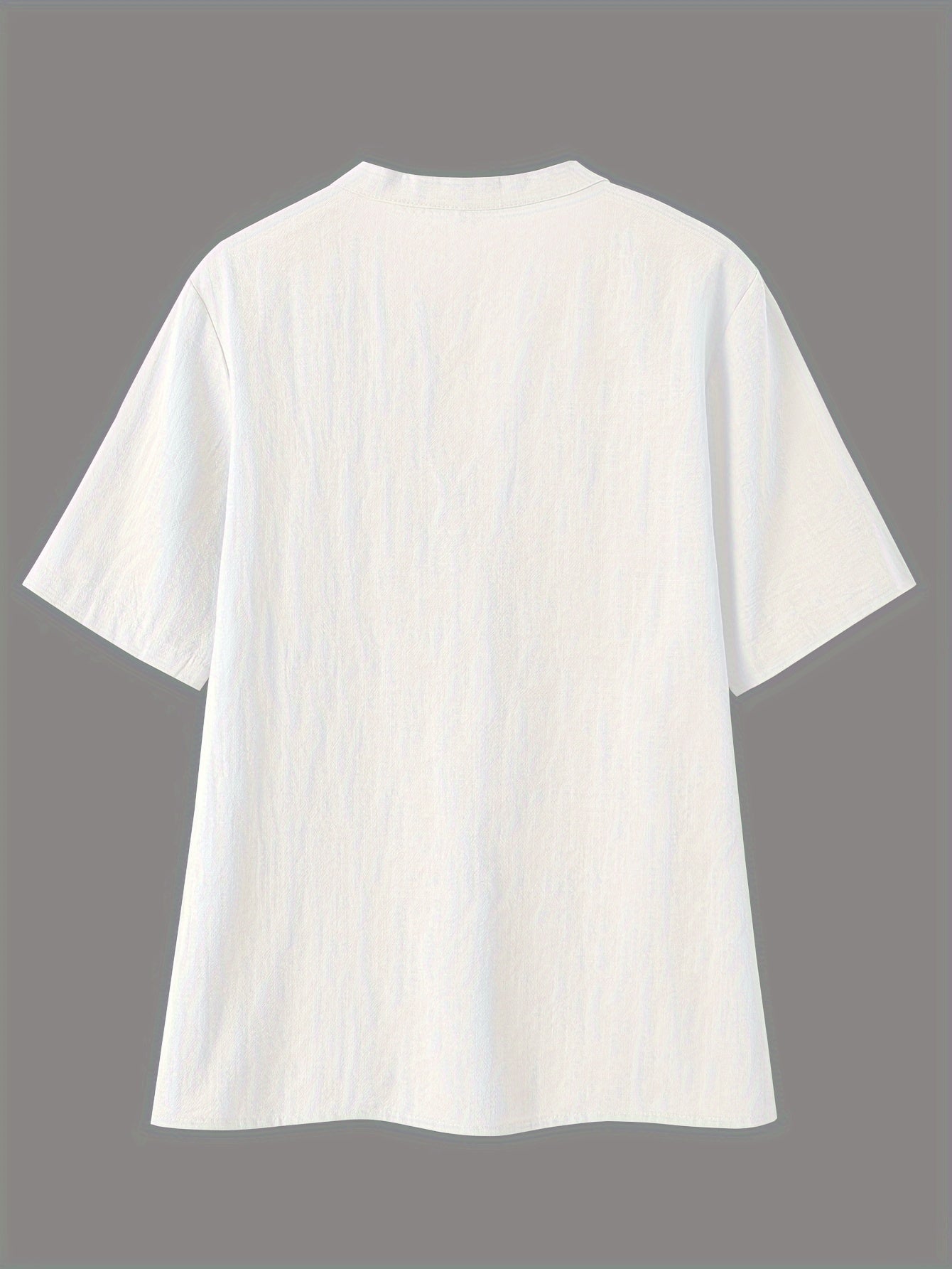 V-Hals Korte Mouwen Blouse - Katoen & Knopdetail