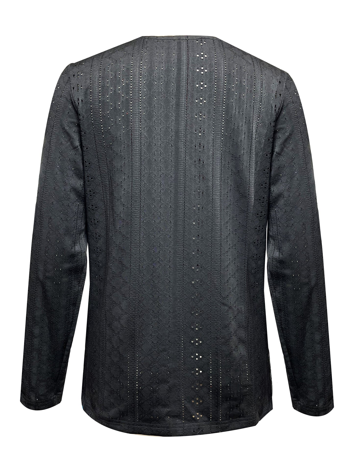 V-hals Blouse - Ooglet Detail & Semi-doorzichtig Stof