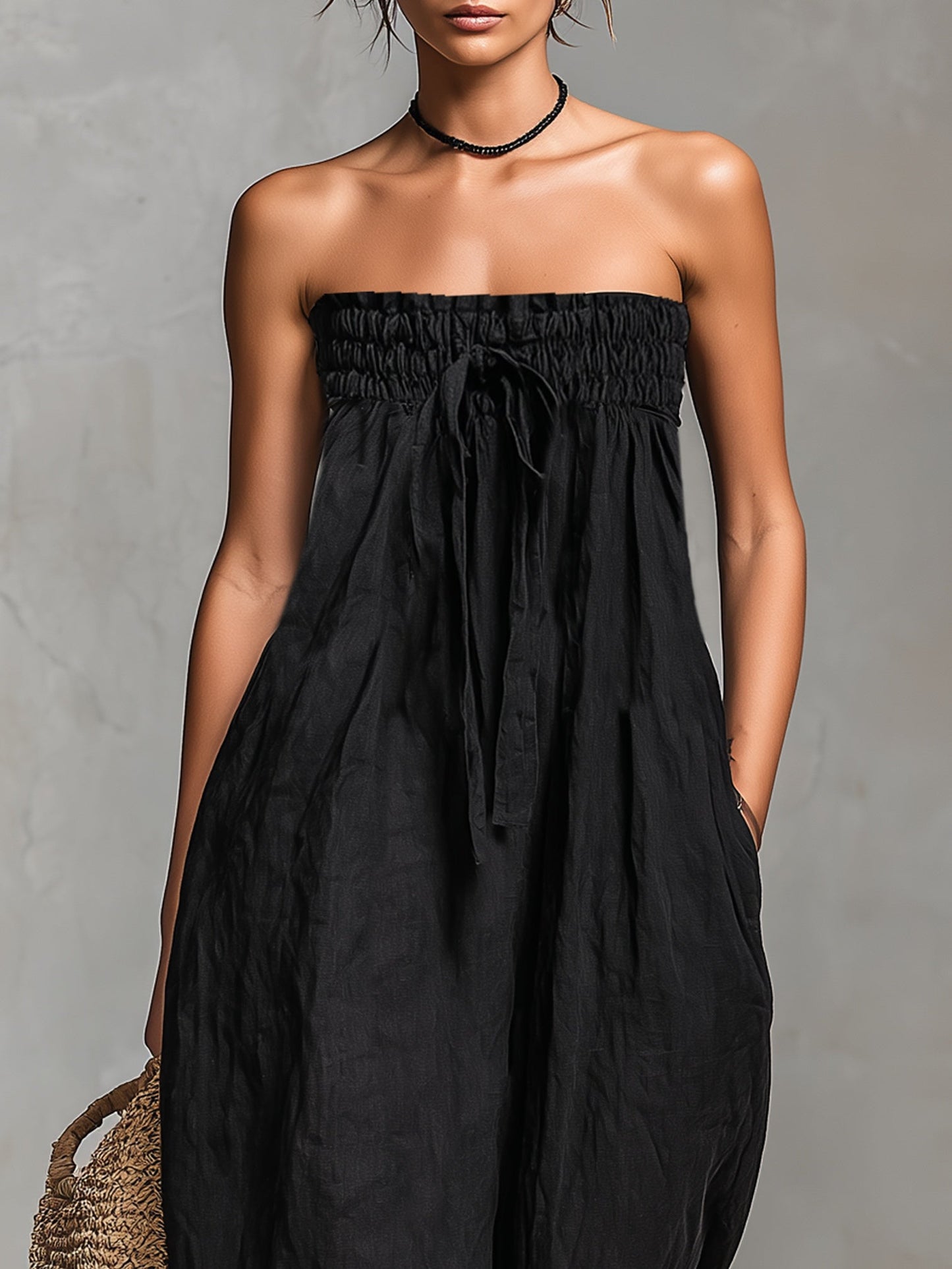 Nina™ | Elegante Strapless Jumpsuit