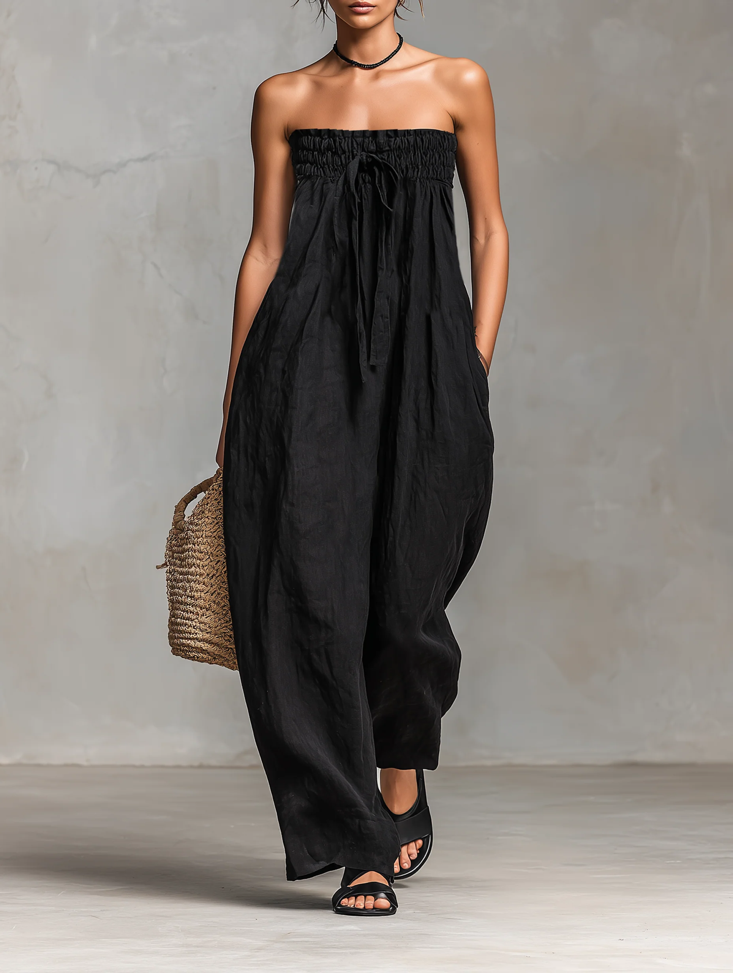 Nina™ | Elegante Strapless Jumpsuit
