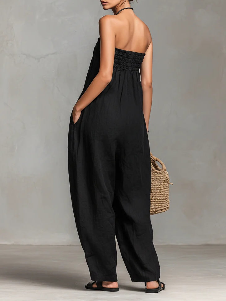 Nina™ | Elegante Strapless Jumpsuit