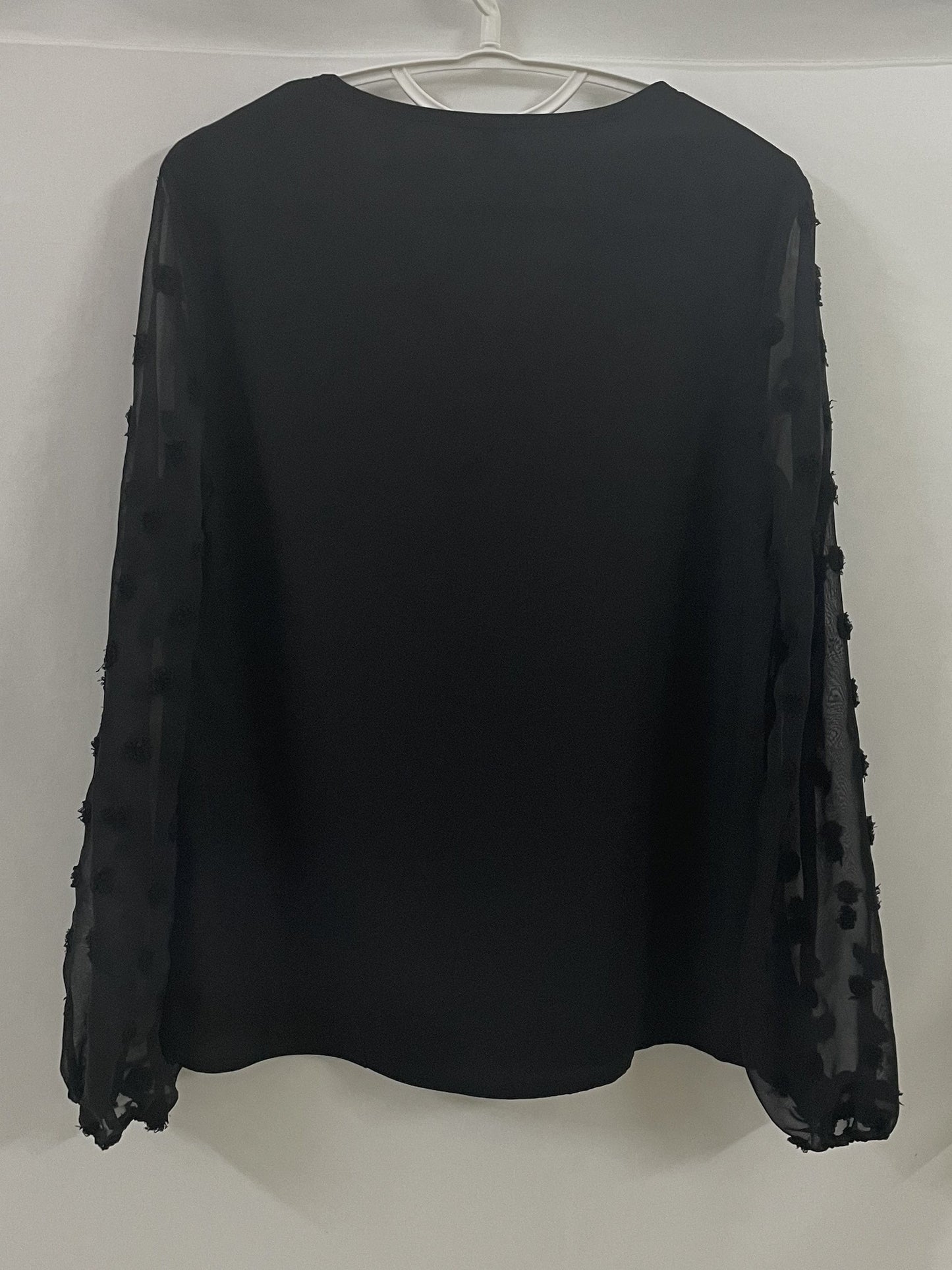 Zwitserse Shirt - Polka Dot Mouwen & Casual V-Hals Design