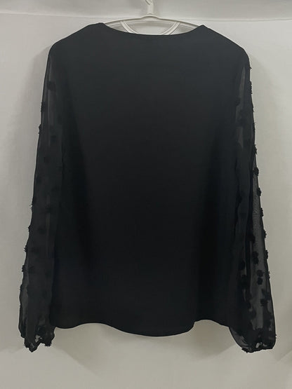 Zwitserse Shirt - Polka Dot Mouwen & Casual V-Hals Design